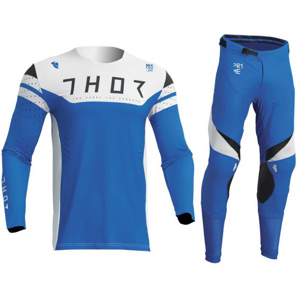 Thor Prime Motocross MX Kit Pants Jersey - RIVAL BLUE / WHITE