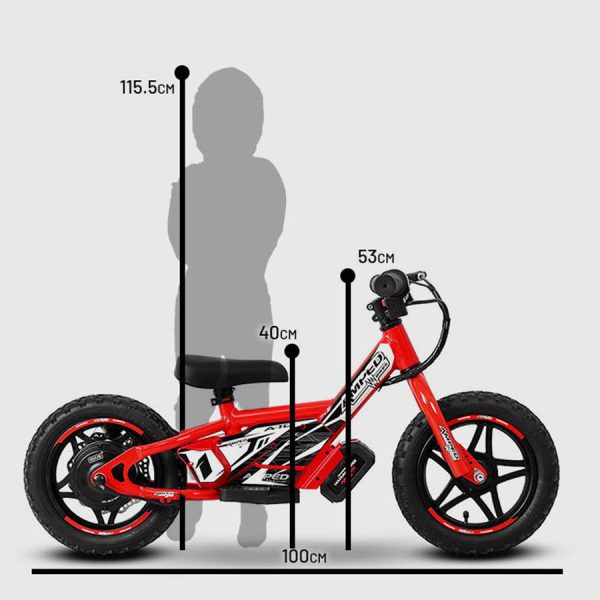 Amped A10 Electric Balance Bike 150W 18V Battery - RED - Image 3