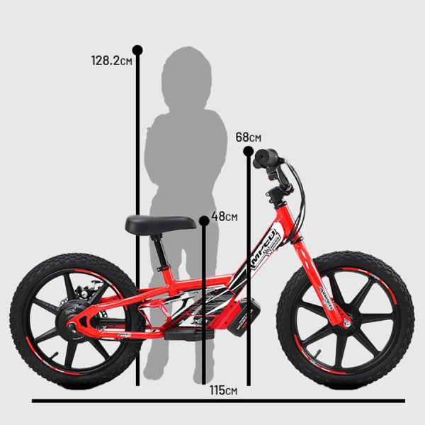 Amped A16 Electric Balance Bike 180W 18V Battery - RED - Image 3