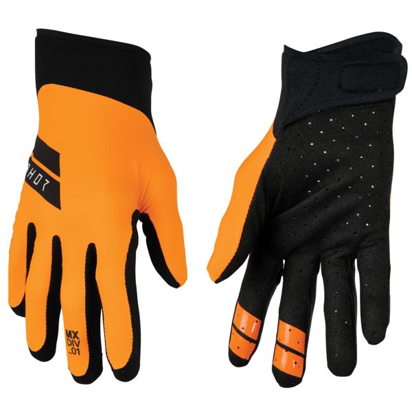 Thor Agile Motocross Gloves - HERO FLO ORANGE / BLACK