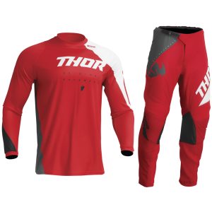 Thor Sector Motocross MX Kit Pants Jersey - EDGE RED / WHITE