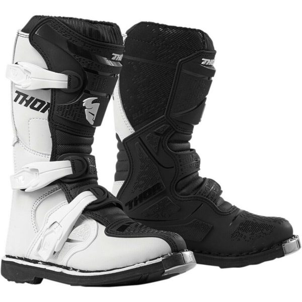 Thor Youth Blitz XP Motocross Boots - WHITE / BLACK