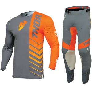 2024 Thor Prime Motocross MX Kit Pants Jersey - ANALOG CHARCOAL / ORANGE