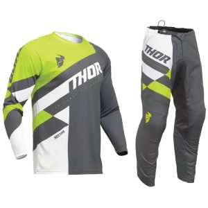 2024 Thor Sector Motocross Kit - Checker Charcoal / Acid