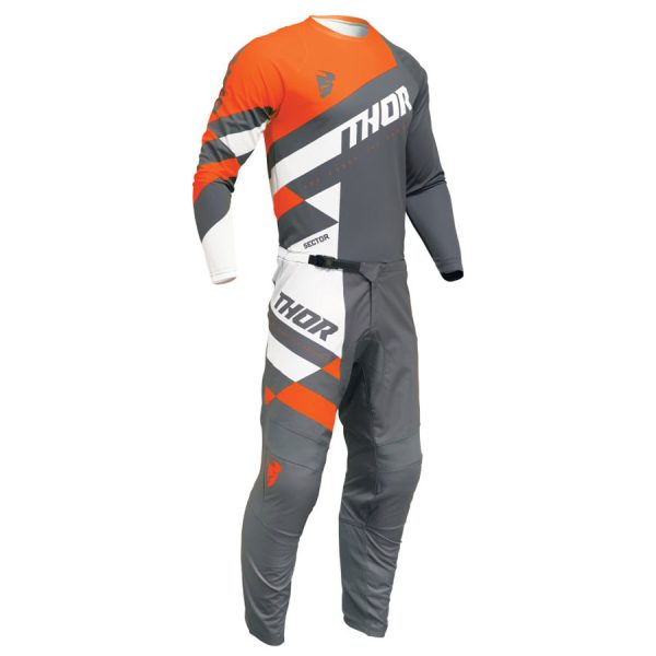 2024 Thor Sector Motocross Kit - Checker Charcoal / Orange