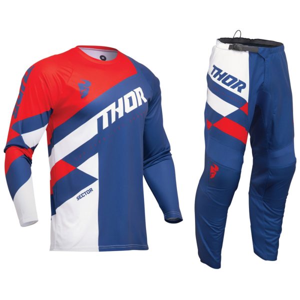 2024 Thor Sector Motocross Kit - Checker Navy / Red