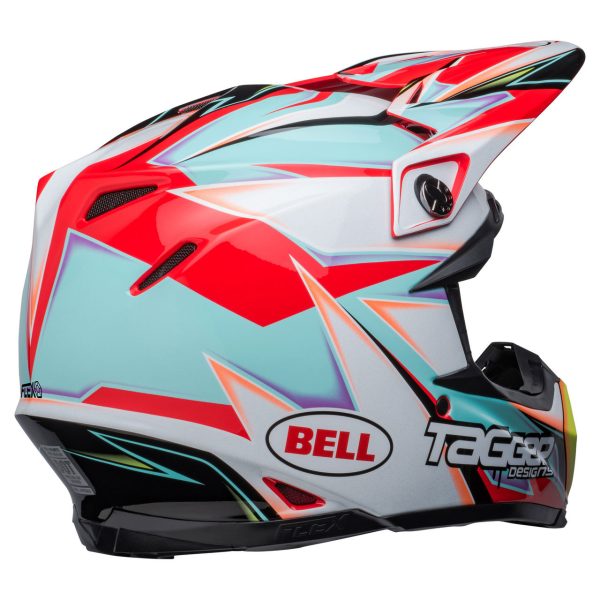 Bell MX Moto-9S Flex Motocross Helmet - Tagger White / Aqua