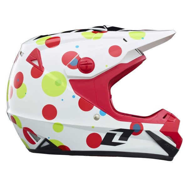 One Industries Youth Atom Motocross Helmet - Fizzle White
