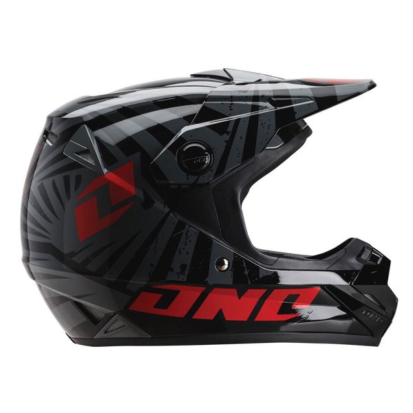 One Industries Youth Atom Motocross Helmet - Twisted Red Black