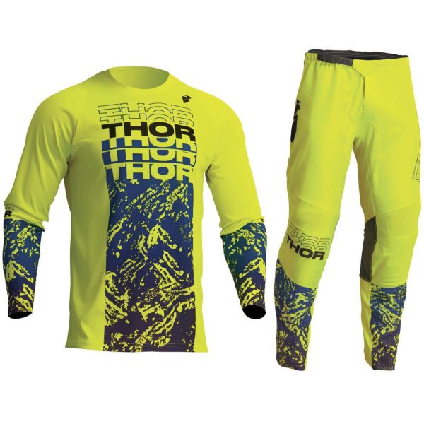 Thor Youth Sector Motocross Kit - Atlas Acid / Blue