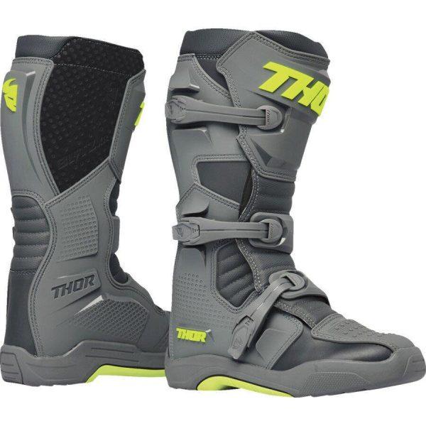 Thor Blitz XR Motocross Boots MX Bike Adult - GREY / CHARCOAL