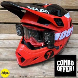 Bell MX-9 Mips Motocross Helmet - Seven Phaser Red / Black -100%