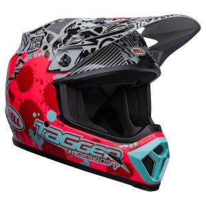 Bell MX-9 Mips Motocross Helmet - Tagger Splatter Bright Red / Grey