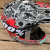 Bell MX MX-9 Mips Motocross Helmet - TAGGER SPLATTER BRIGHT RED / GREY with 100% Roll-off Goggles - Image 2