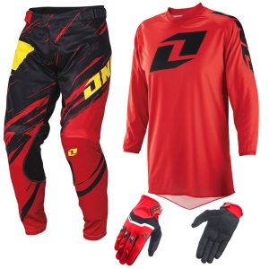 ONE INDUSTRIES COMBO RED KIT GLOVEs
