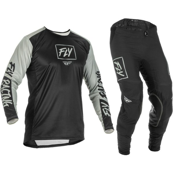 2022 FLY RACING MOTOCROSS MX KIT PANTS JERSEY LITE - BLACK / GREY