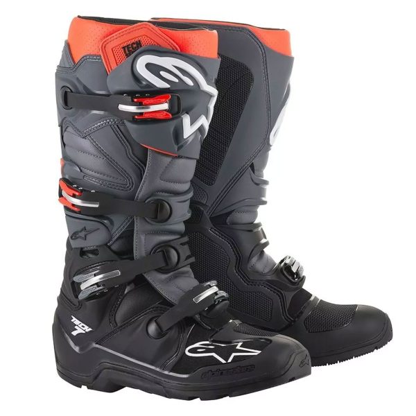 Alpinestars Tech 7 Enduro Black Grey Red Fluo