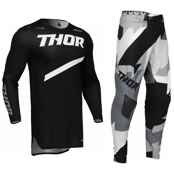 THOR SPORTMODE MOTOCROSS MX KIT PANTS JERSEY - BRAVE BLACK