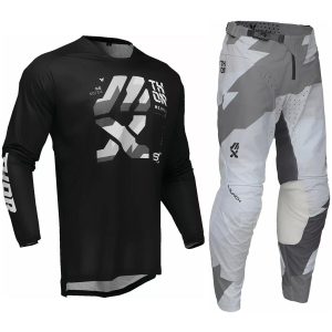 THOR LAUNCHMODE MOTOCROSS MX KIT PANTS JERSEY - BRAVE BLACK