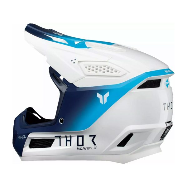 Thor Fleet Motocross Helmet - STORM WHITE / NAVY