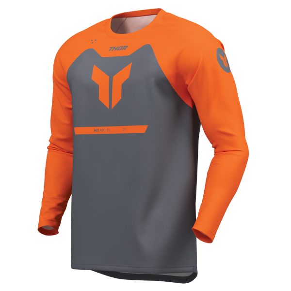 Thor Ridemode Jersey - Menace Charcoal Orange