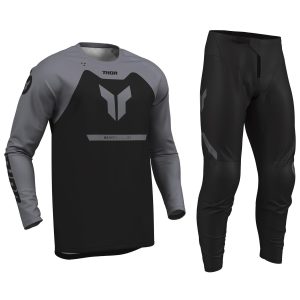 Thor Youth Ridemode Motocross MX Kit Pants & Jersey - Menace Black