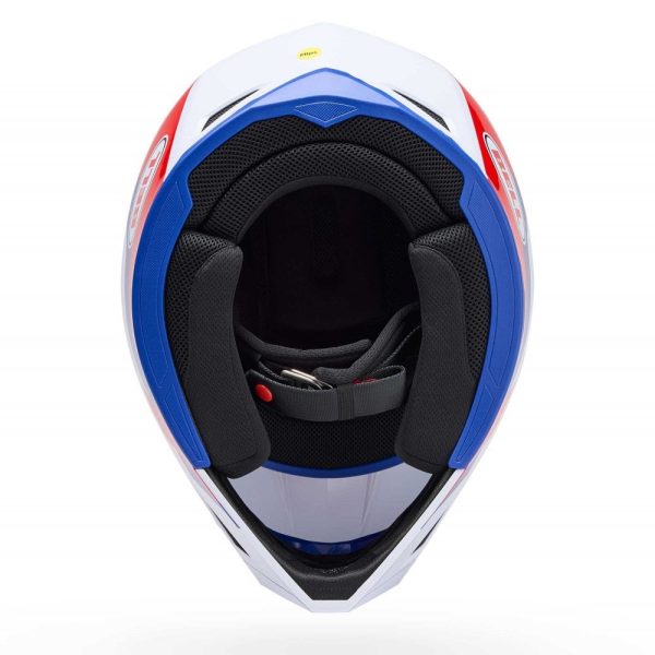 Bell MX-10 MIPS Motocross Helmet - DYNO RED / WHITE / BLUE