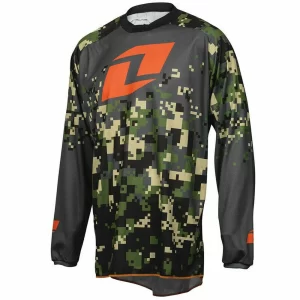 One Industries Atom Motocross Jersey - Digi Charcoal / Orange