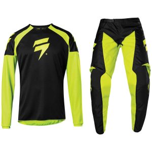 2020 SHIFT MX WHITE LABEL MOTOCROSS KIT PANTS JERSEY WHIT3 LABEL - FLO YELLOW
