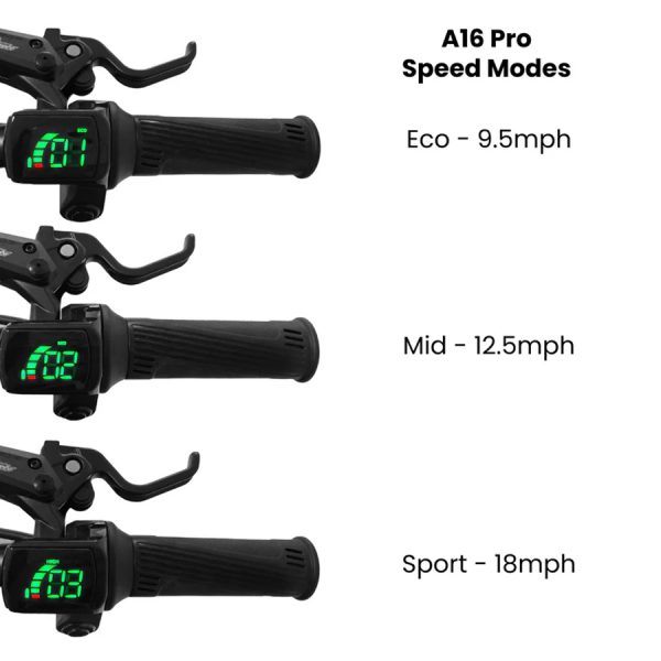 Amped A16 PRO Electric Balance Bike 400W 36V Battery - BLACK - Image 6