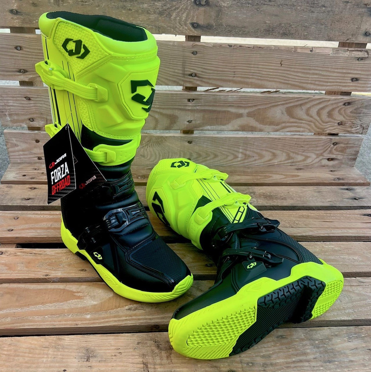 Jopa Black Neon Yellow Motocross Boots