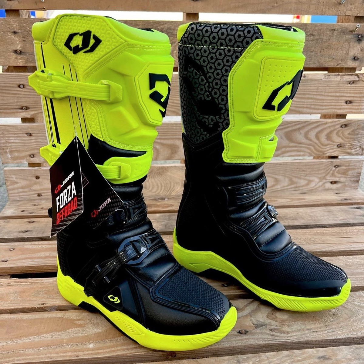 Jopa Black Neon Yellow Motocross Boots