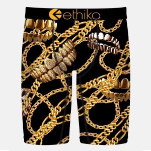 Ethika Underwear Men's Staple Fit Boxer Brief - GOLD SLUGS