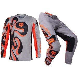 Fox Racing 180 Motocross Kit Mx Pants & Jersey - EMOTION STEEL GREY