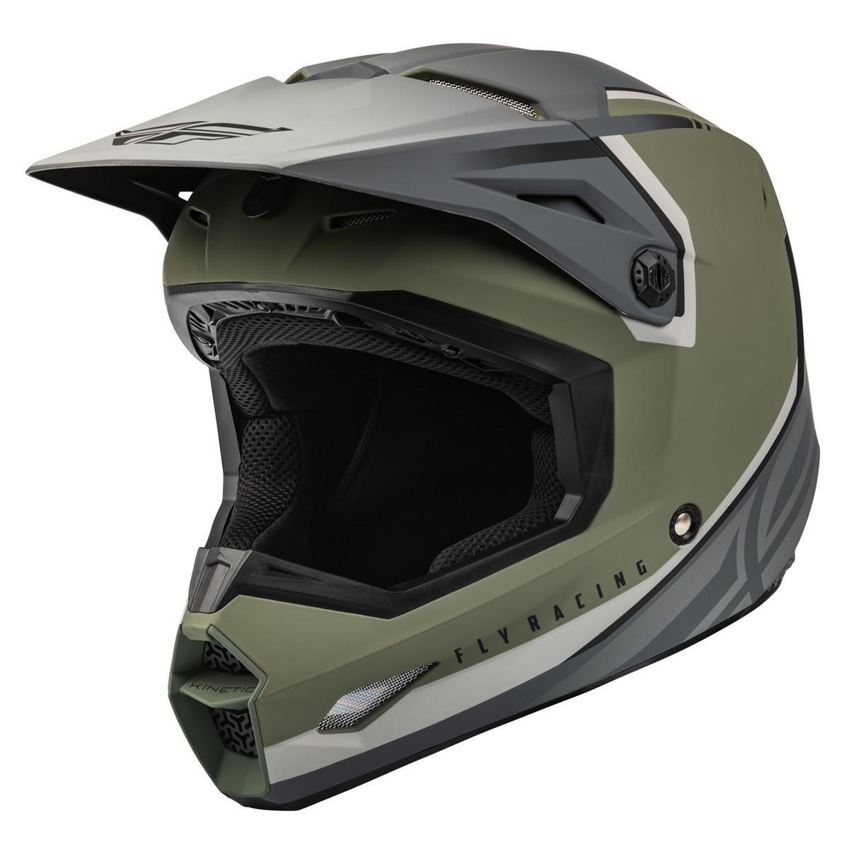 Fly Racing Motocross Helmet Kinetic - VISION OLIVE GREEN
