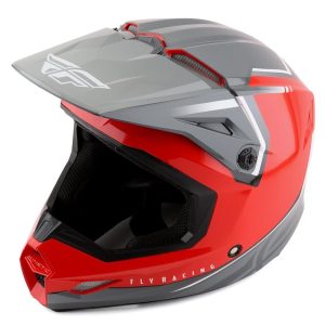 Fly Racing Motocross Helmet Kinetic - VISION RED / GREY