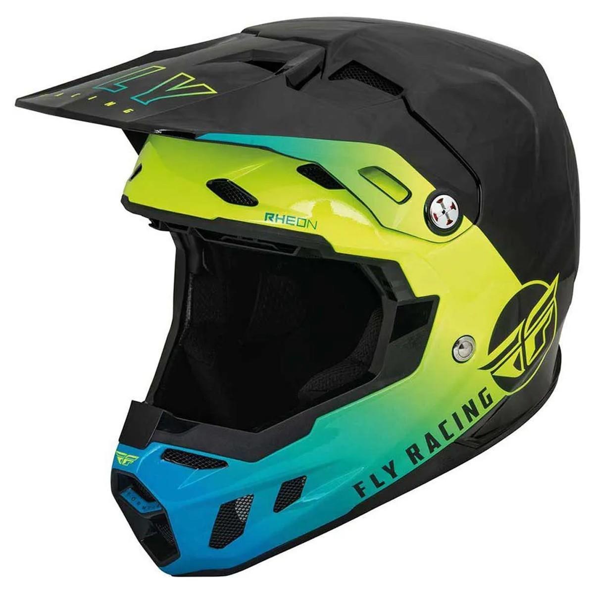 Fly Racing Motocross Helmet Formula CC - CENTRUM BLACK / BLUE / YELLOW
