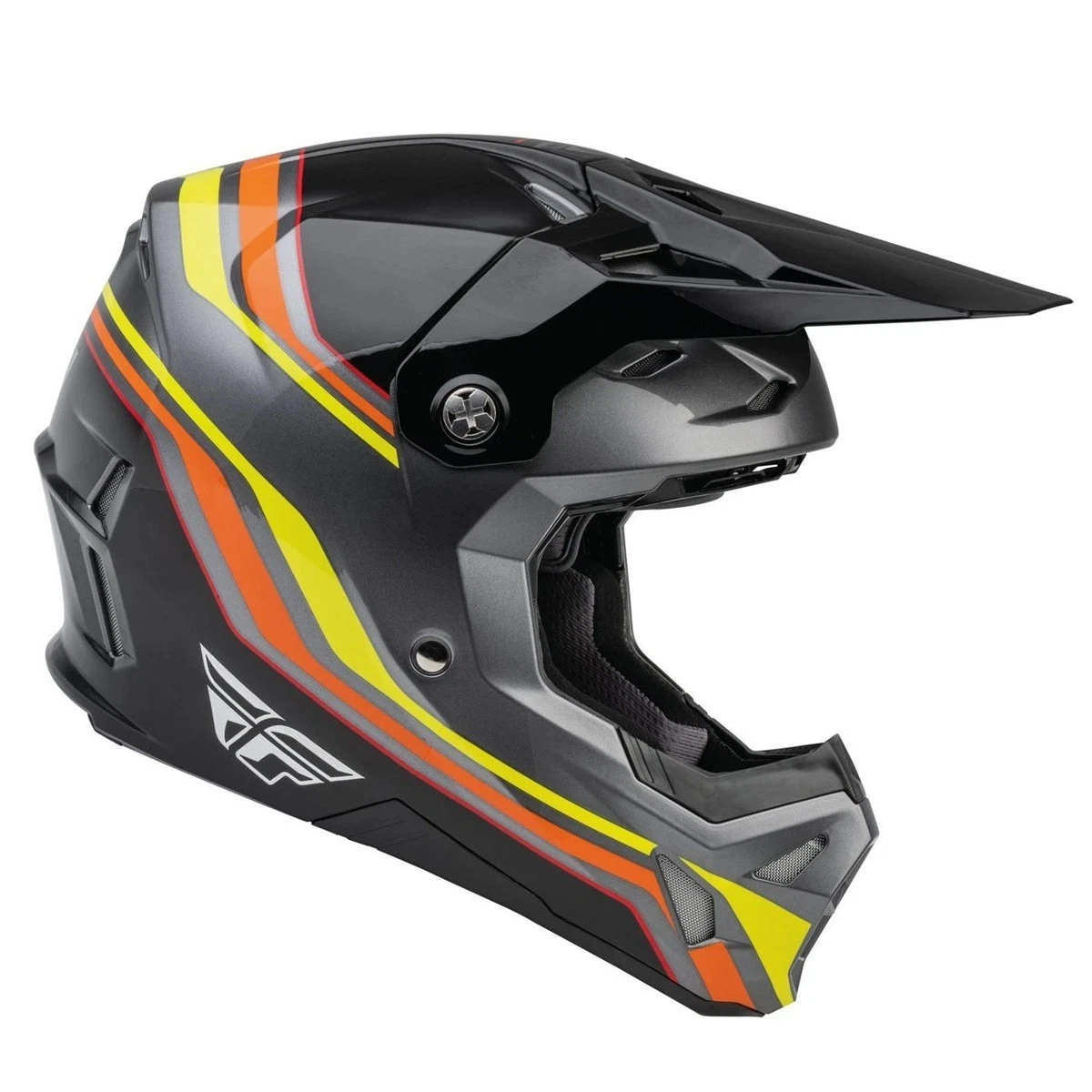 Fly Racing Motocross Helmet Formula CP - SPEEDER SE BLACK / YELLOW / RED - Image 4
