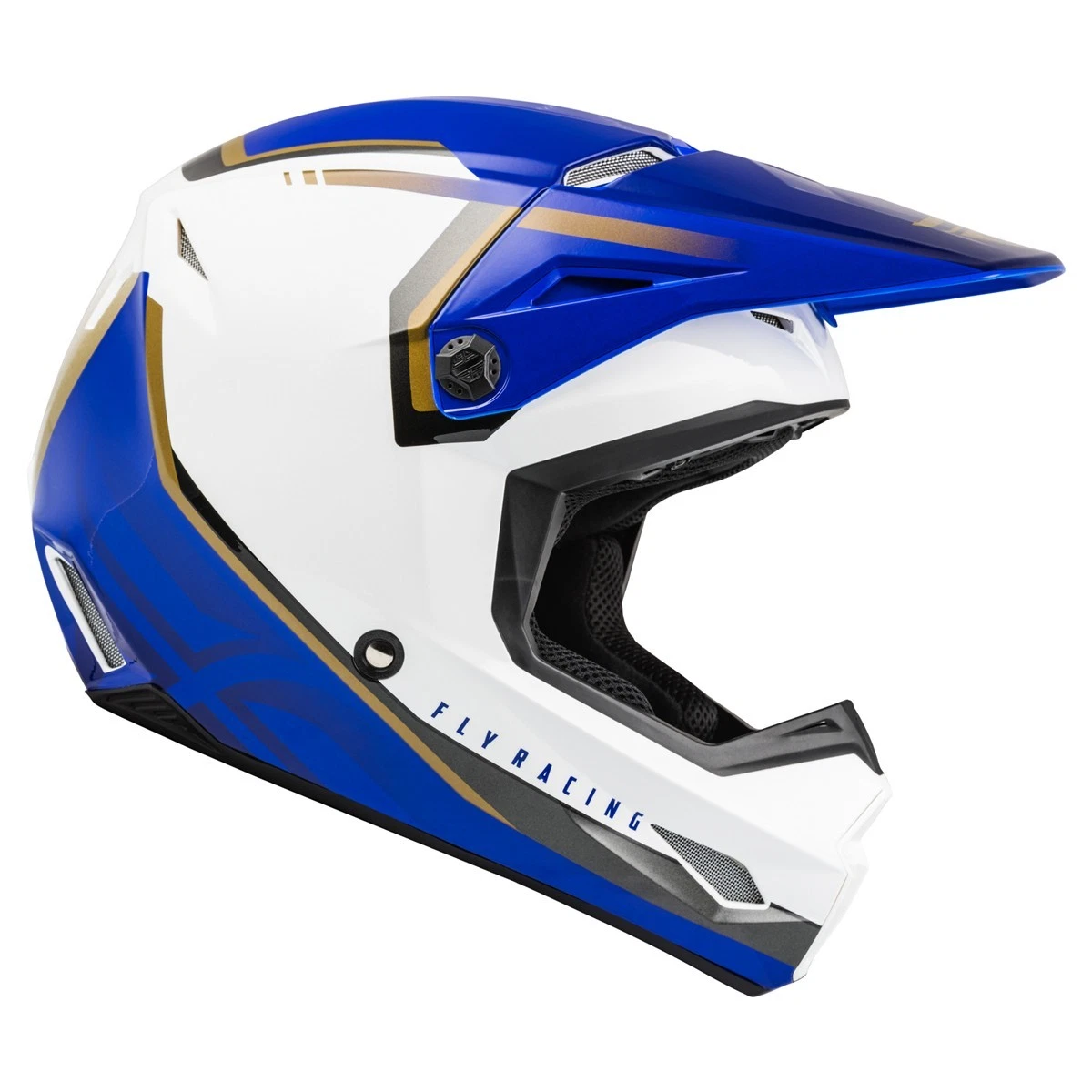 Fly Racing Motocross Helmet Kinetic - VISION WHITE / BLUE - Image 2