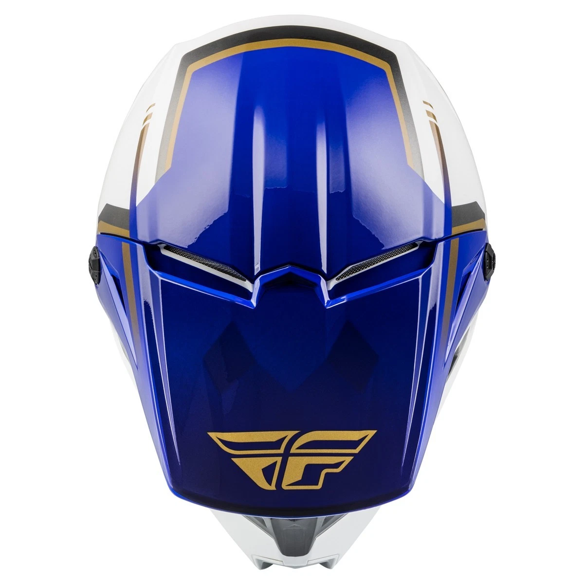 Fly Racing Motocross Helmet Kinetic - VISION WHITE / BLUE - Image 4