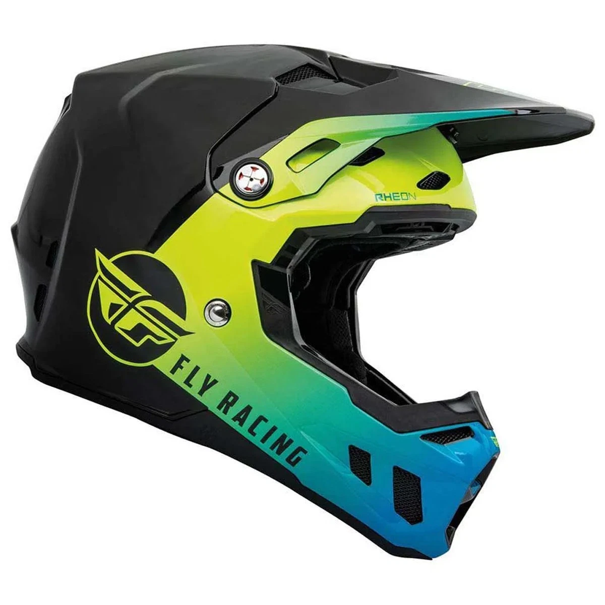 Fly Racing Motocross Helmet Formula CC - CENTRUM BLACK / BLUE / YELLOW - Image 2
