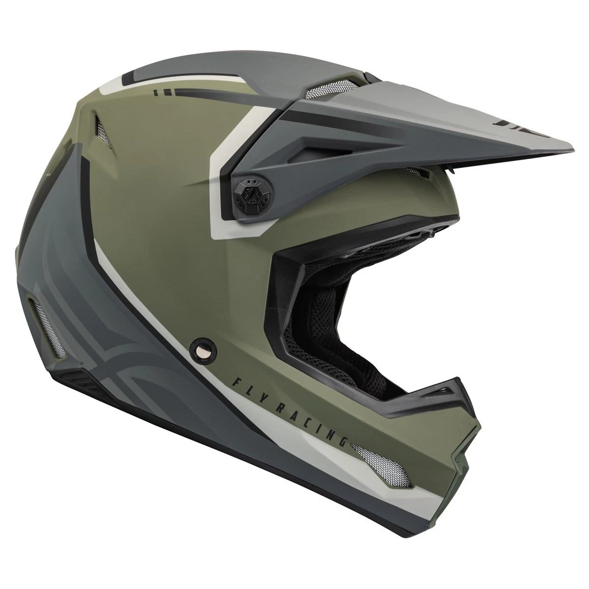 Fly Racing Motocross Helmet Kinetic - VISION OLIVE GREEN - Image 2