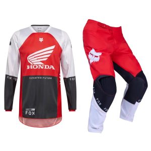 Fox Racing 180 Motocross Kit Mx Pants & Jersey - HONDA FLUORESCENT RED