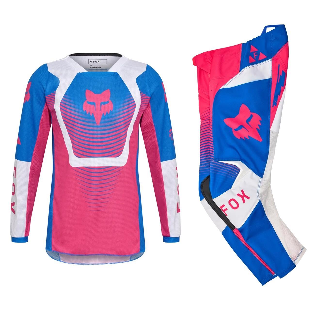 Fox Racing Youth 180 Motocross Kit Mx Pants & Jersey - COLLECT BLUE / PINK