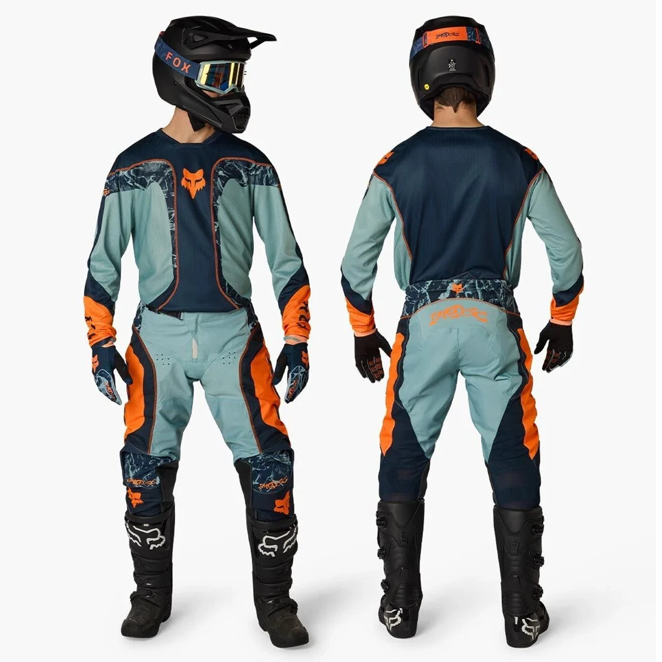 Fox Racing 180 Motocross Kit Mx Pants & Jersey - IMAGE ARTIC BLUE - Image 2