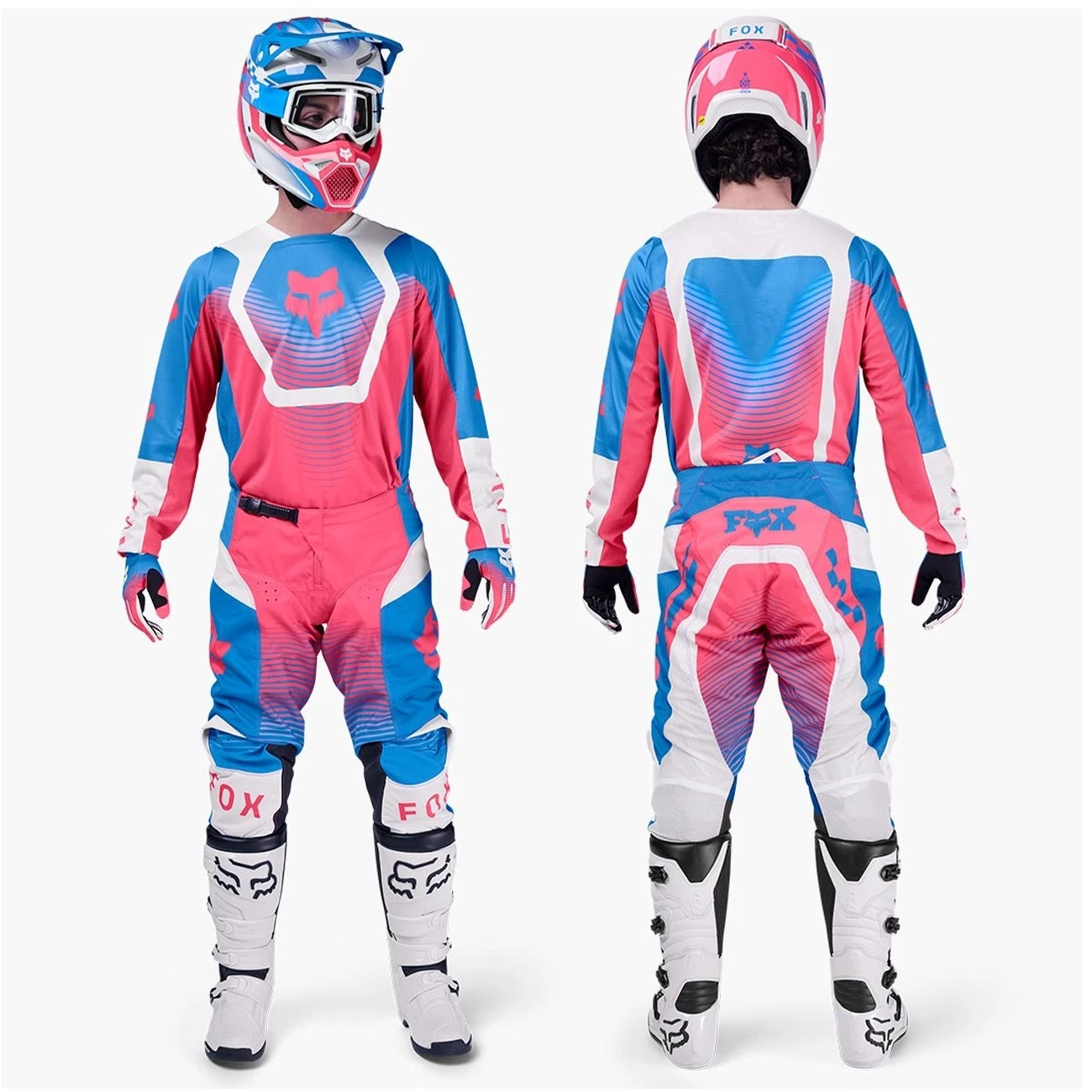 Fox Racing 180 Motocross Kit Mx Pants & Jersey - COLLECT BLUE / PINK - Image 2