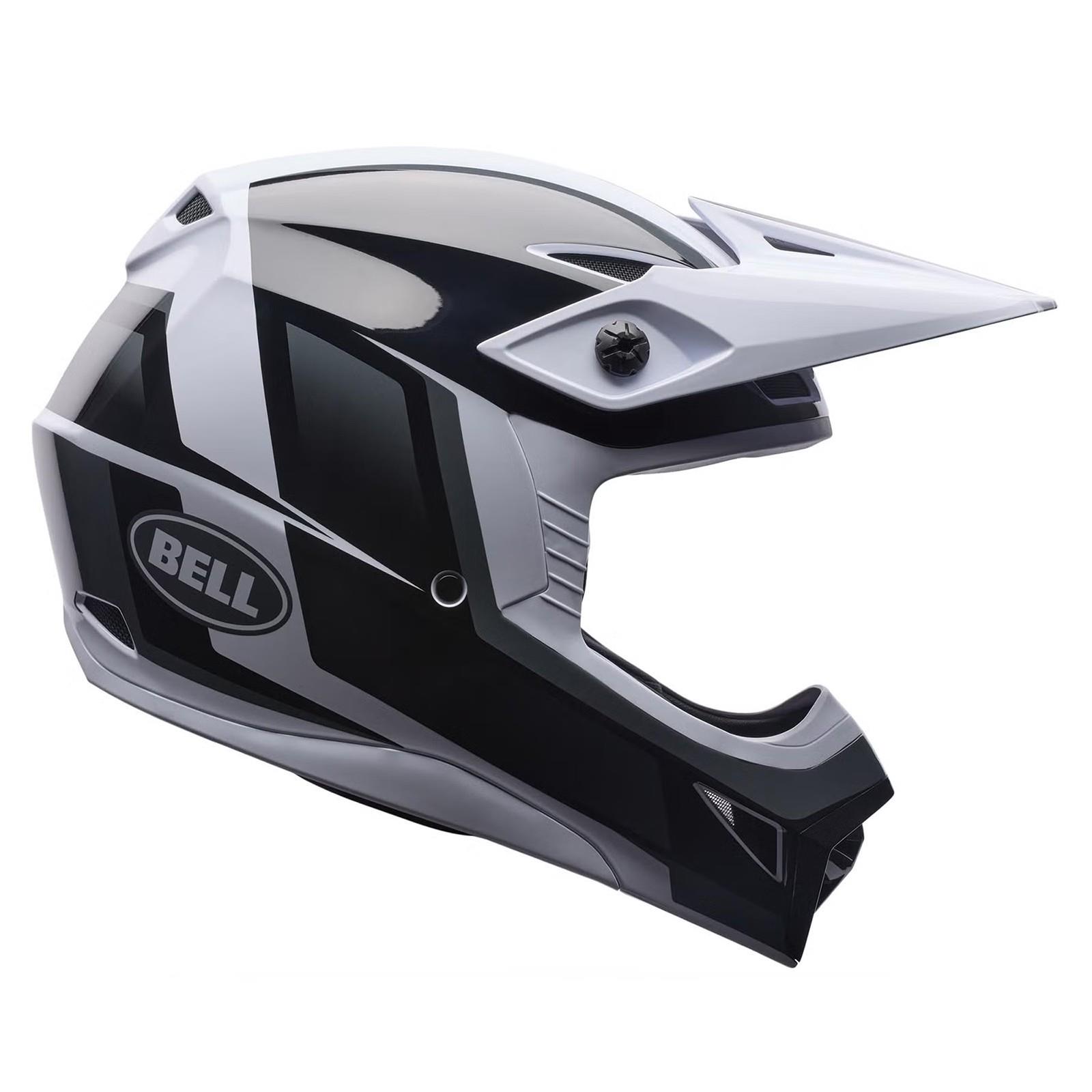Bell MX-10 Mips Motocross Helmet - SPIRAL BLACK / WHITE